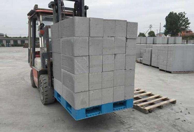 叉車與滿載的塑料托盤(pán) 叉車與滿載的塑料托盤(pán)